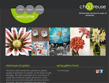 Tablet Screenshot of chartreuseartgallery.com